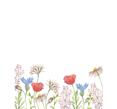 Watercolor spring Flowers and plant roller blind - TenStickers