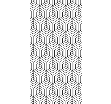 Black and white hexagons modern blind - TenStickers