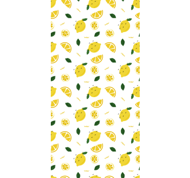 Lemon and slices of lemon Modern roller blind - TenStickers