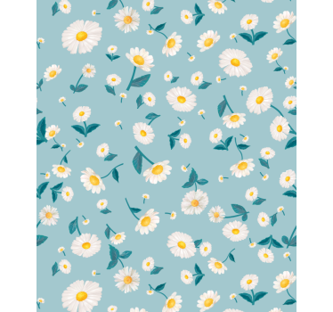 Daisy flower pattern Flower roller blind - TenStickers