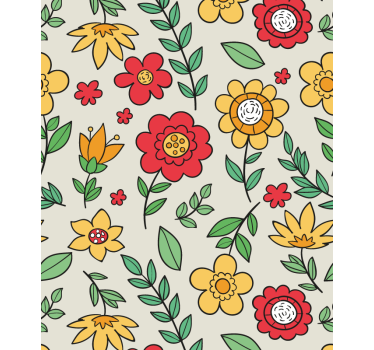 Vivid colourful pattern flower blind - TenStickers