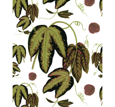 Green vintage maranta Flower roller blind - TenStickers