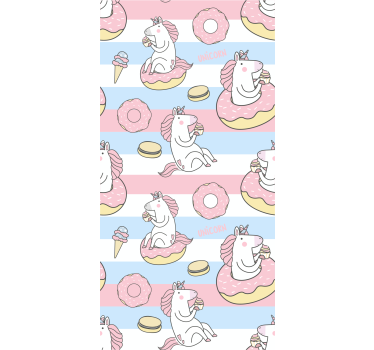 Unicorn Dessert Delights funky roller blind - TenStickers