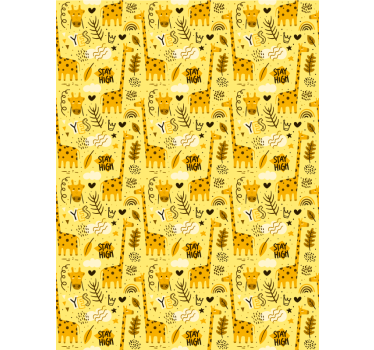 Yellow jungle animals childrens blind - TenStickers