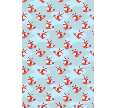 Red helicopter pattern childrens blind - TenStickers