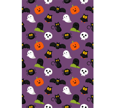 Halloween Themed Characters funky roller blind - TenStickers