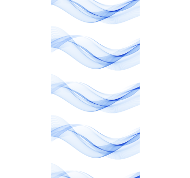 Blue wave Silhouette Living room roller blind - TenStickers