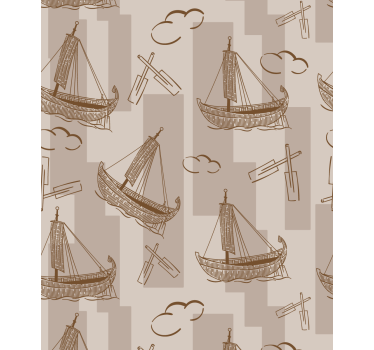 Sailing boats pattern childrens blind - TenStickers
