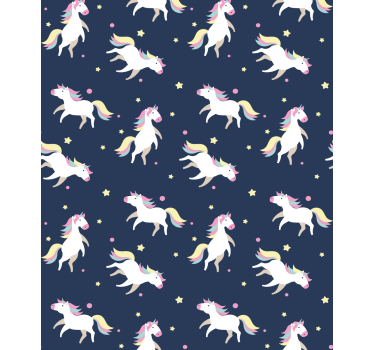 Magical unicorns running childrens blind - TenStickers