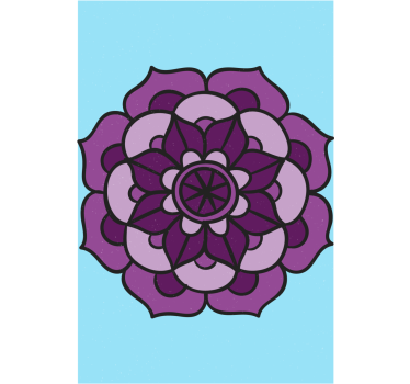 Flower blind intricate purple blossom - TenStickers