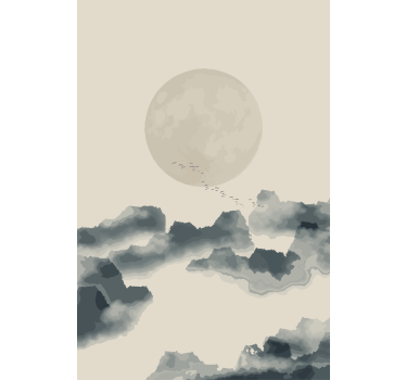 Japandi cloud ship Original blind - TenStickers