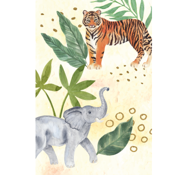 Tropical animals encounter childrens blind - TenStickers