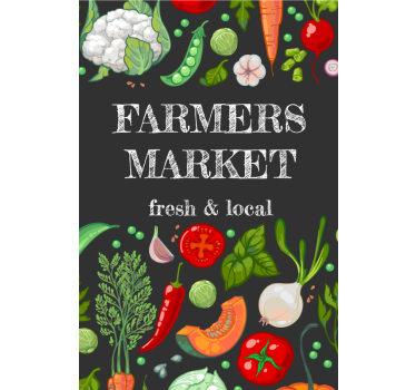 Farmers market Fruit and vegetable roller blind - TenStickers
