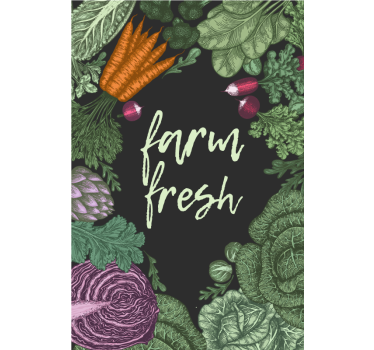 Farm fresh with lettuce Fruit and vegetable roller blind - TenStickers