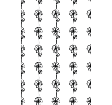 Black vertical flowers flower blind - TenStickers