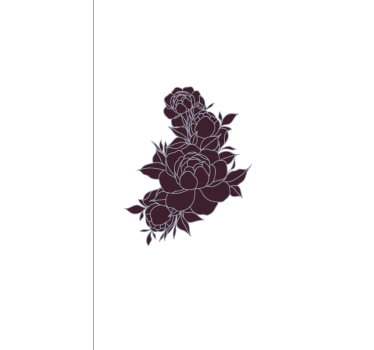 Graceful black roses flower blind - TenStickers