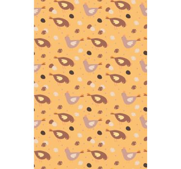 Orange chick pattern Animal blind - TenStickers