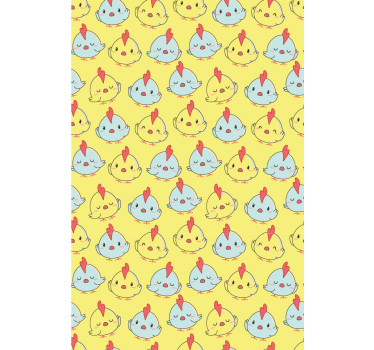 Yellow baby chick pattern Animal blind - TenStickers
