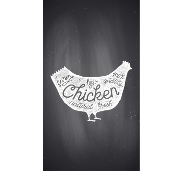 Farm fresh chicken kitchen blind - TenStickers