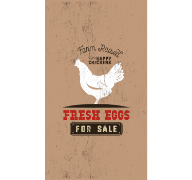 FRESH EGGS SIGN customised blind - TenStickers