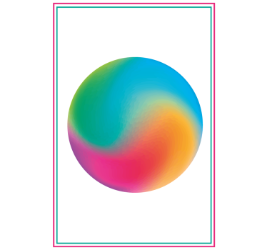 Multicolor circle abstract art Blind art - TenStickers