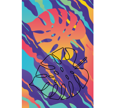 Abstract leaf motifs modern blind - TenStickers