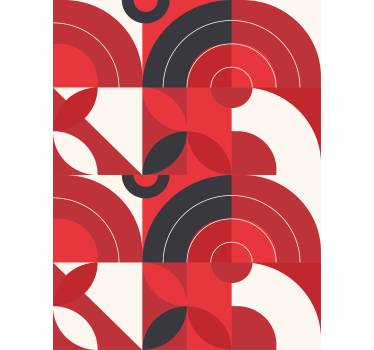 Red geometric art Blind art - TenStickers