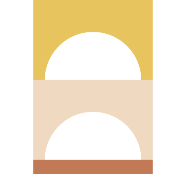 Rising Sun Circles modern blind - TenStickers