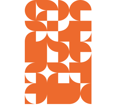 Geometric Orange Patterns modern blind - TenStickers