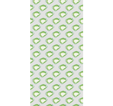 Green modern apples Fruit and vegetable roller blind - TenStickers