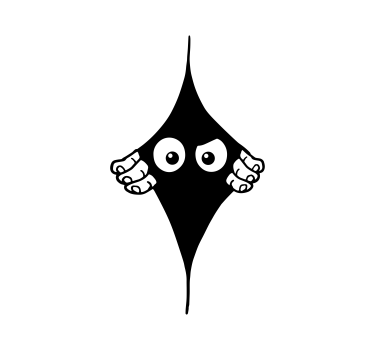 Funny monocolor peeking eyes Original blind - TenStickers