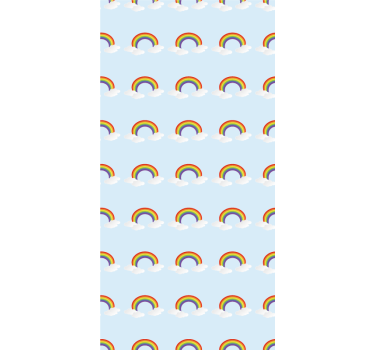 Colourful rainbow and clouds Kids blind - TenStickers