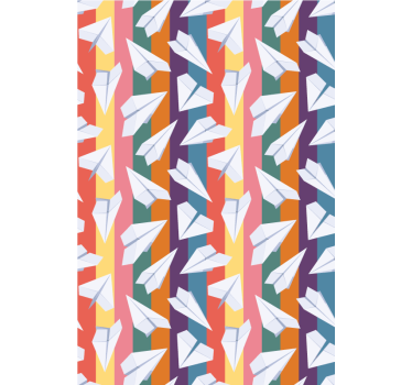 Paper Airplanes Flight funky roller blind - TenStickers