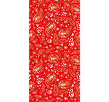 Red paisley pattern flower blind - TenStickers