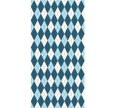 Blue diamond pattern modern blind - TenStickers