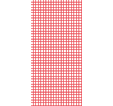 Red checked decoration Kitchen window blind - TenStickers