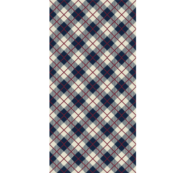 Plaid Patterned Fabric modern blind - TenStickers