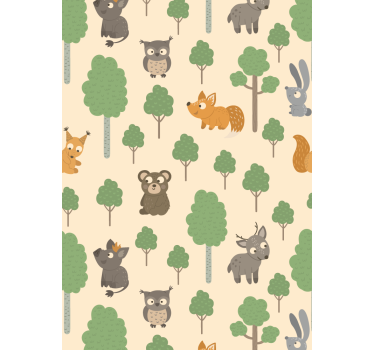 Baby forest creatures childrens blind - TenStickers