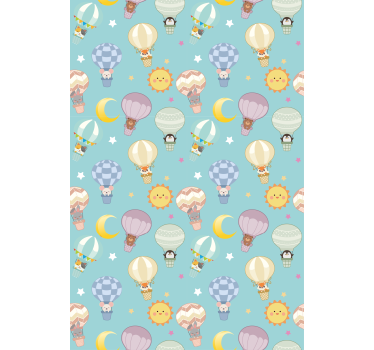 Hot air balloons and suns childrens blind - TenStickers
