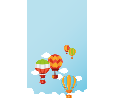 Colorful hot air balloons childrens blind - TenStickers