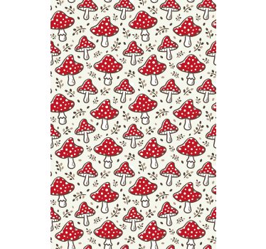 Modern colorful mushroom pattern Kitchen window blind - TenStickers
