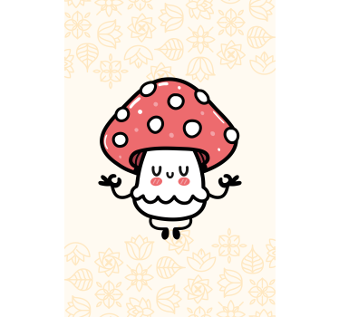 Cute happy mushroom Kids blind - TenStickers