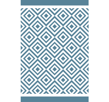 Blue and white squares pattern Nordic roller blind - TenStickers