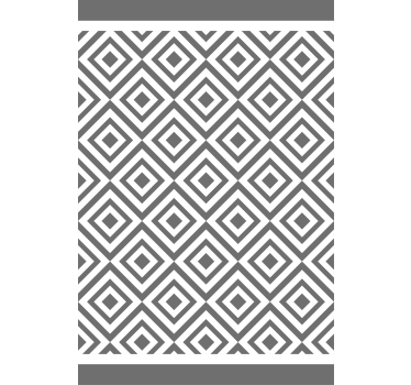 Grey and white geometric pattern Nordic roller blind - TenStickers