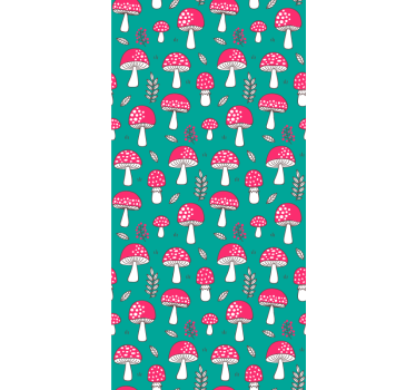 PLAYFUL MUSHROOM PATTERN funky roller blind - TenStickers
