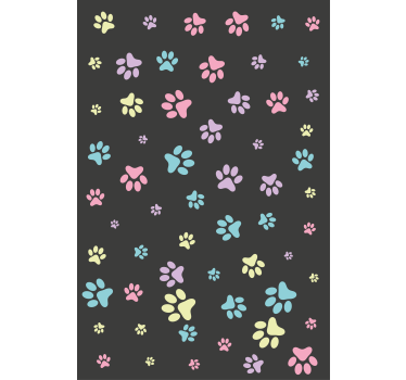 Amazing colorful dog paws Animal blind - TenStickers