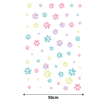 Fantastic colorful dog paws Animal blind - TenStickers