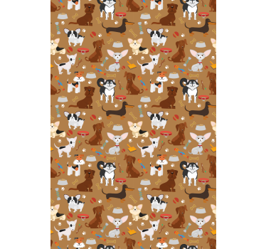Different cute dogs pattern Kids blind - TenStickers