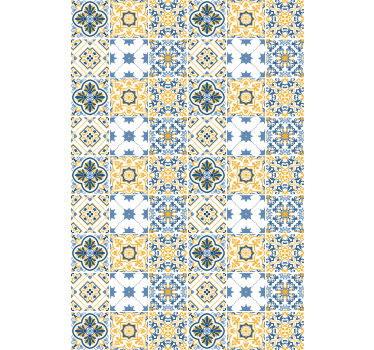 Colorful southern tiles pattern Bathroom window blind - TenStickers