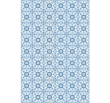 Complex blue tiles bathroom blind - TenStickers